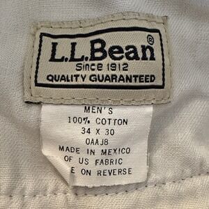 Vintage Mens LL Bean Jeans Khaki Tan Denim 34X30 (28.5" Inseam ) Relaxed Grandpa